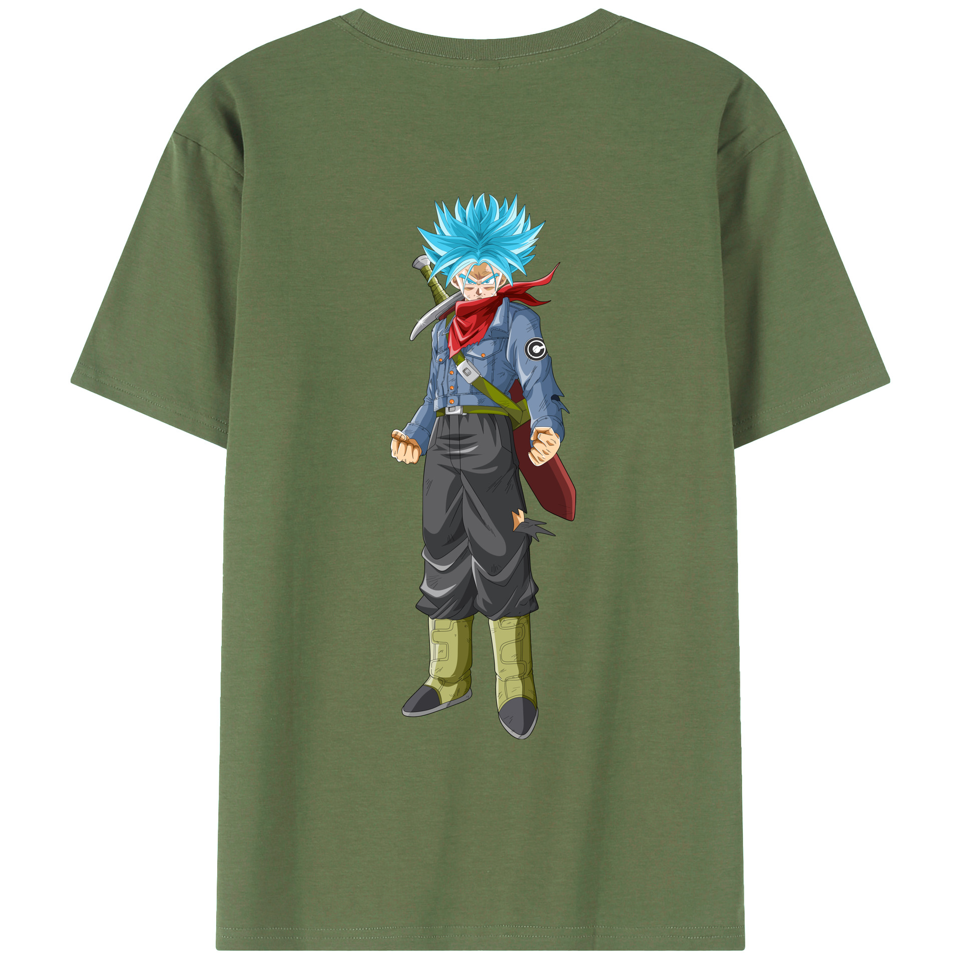 （画像用） ドラゴンボール トランクス（Torankusu）DRAGON BALL Trunks 綿100％ メンズ半袖Tシャツ（バックプリント） 通気性